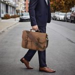 Mens Messenger Bag 15.6 Inch Waterproof Vintage Genuine Leather Waxed Canvas Briefcase Retro Office Computer Laptop Bag Large School Satchel Shoulder Bag for Men Women, Brown - Image 7